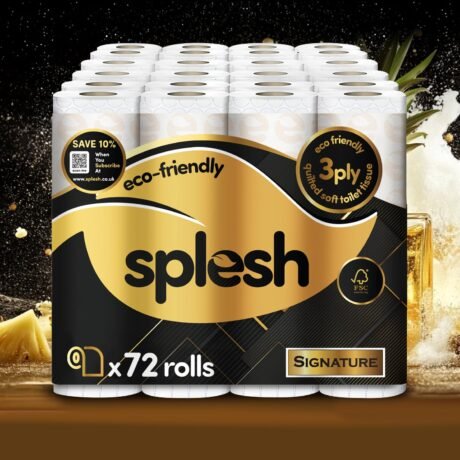 Splesh Toilet Roll. Soft & Quilted Eco-Friendly. Signature. 72 Rolls